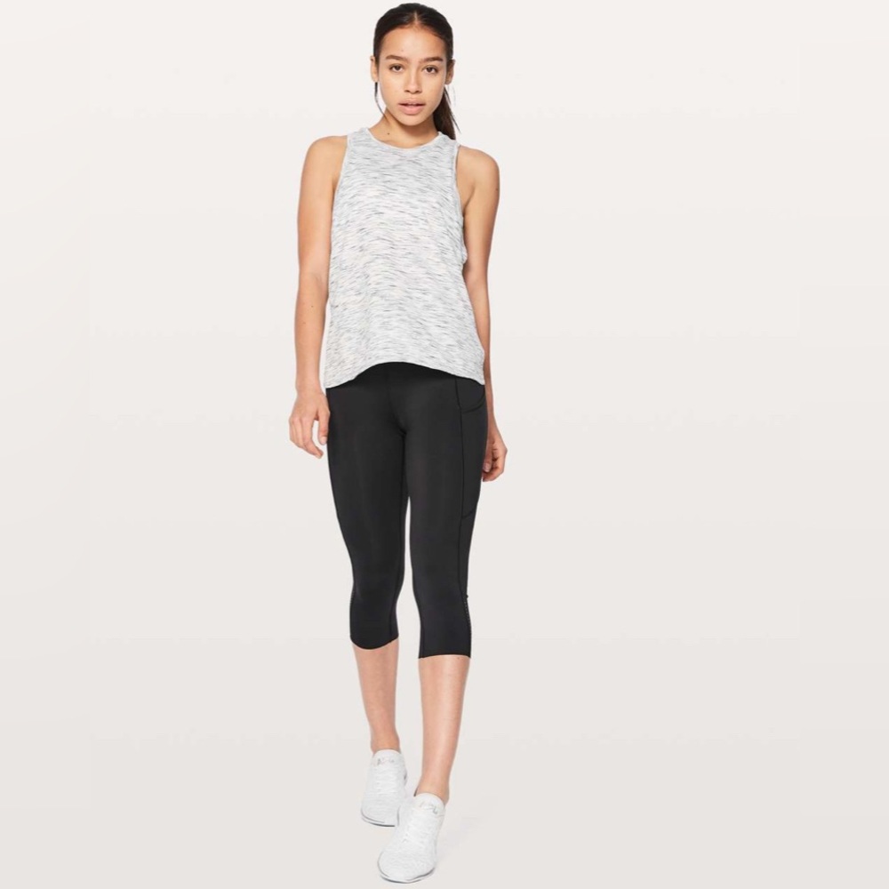 LULULEMON Women’s Tiger Space Dye Black White Squad Goals Tank Top - 6